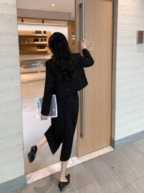 Pearl Embedded Premium Quality Tweed Co-Ord Sets